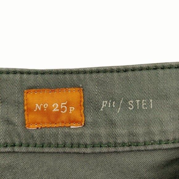 Anthropologie Pilcro Womens Jeans 25 Green Fit Ankle Slim Straight Stretch Denim - Picture 10 of 11